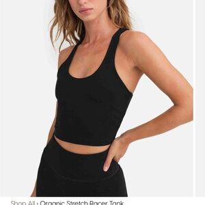 Mate the Label Organic Cotton Black Racerback Tank Top